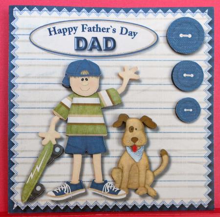 No 1 Dad Father's Day/birthday Card Front by Eunice Roberts
