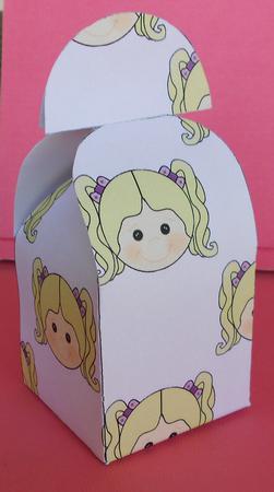 Little Girl Truffle Style Gift Box Blonde Hair by Eunice Roberts