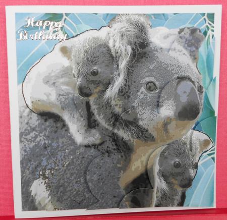 Koala Family - Shell Edged Corner Stacker by Eunice Roberts