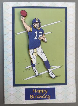 American Football 1 (purple & Yellow) - Decoupage by Eunice Roberts