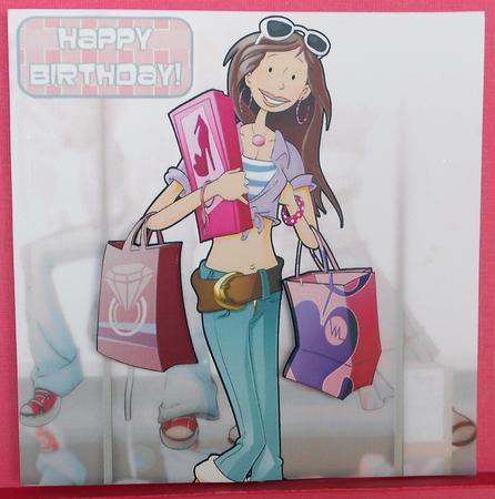 Shopaholic 8x8 Quick Card by Eunice Roberts