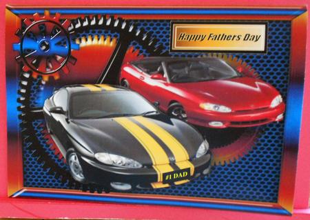 Steampunk Frame with Sports Cars for Fathers Day A4 by Eunice Roberts