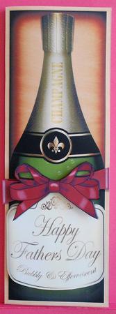 Large Dl Fathers Day Champers in a Box Card N 3D Decoupage by Eunice Roberts