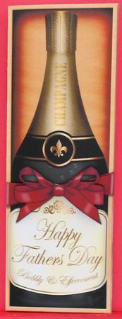 Large Dl Fathers Day Champers in a Box Card N 3D Decoupage by Eunice Roberts