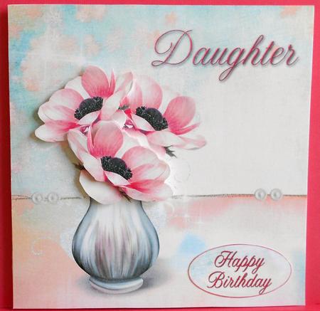 Pink Anemone Daughter 8x8inch Step by Step by Eunice Roberts
