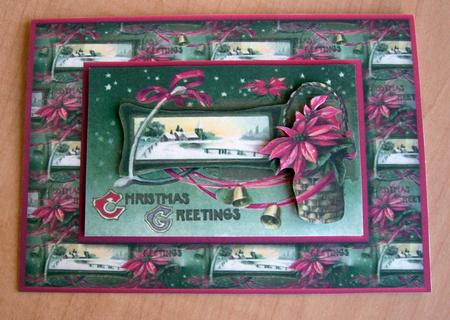 Poinsettia Card Front by Eunice Roberts