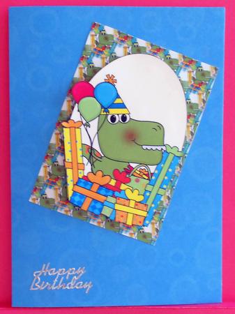 4 Dino Birthday Toppers by Eunice Roberts