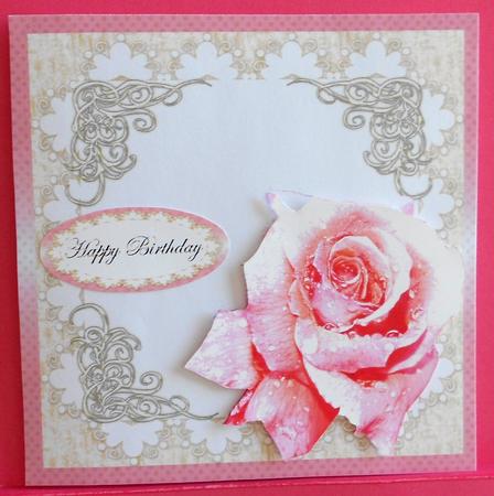Tender Rose & Swirls Large Topper 1 by Eunice Roberts