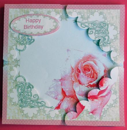 Tender Rose Folded Card with Quadro Stacker Layers 1 by Eunice Roberts