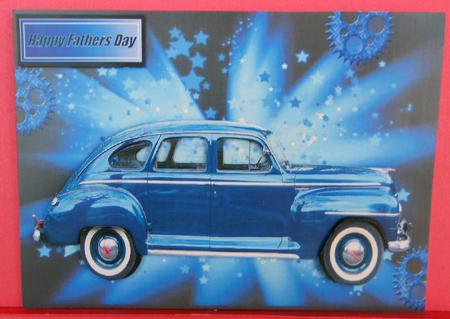 Vintage Car in Blue Starlight with a Touch of Nostalgia by Eunice Roberts