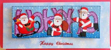 Christmas Hohoho Santa Dl Side Stacker Topper by Eunice Roberts