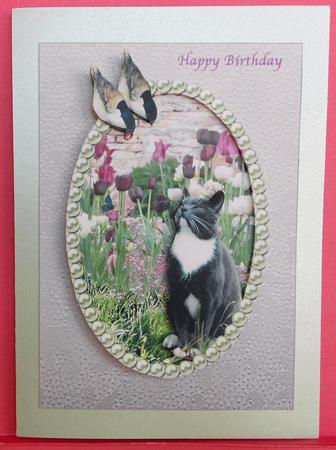 Just Looking! - on Lilac Backing by Eunice Roberts