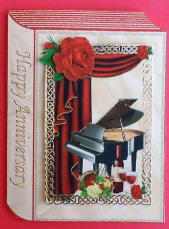 Anniversary with Piano, French Wine and Roses, with Drape by Eunice Roberts