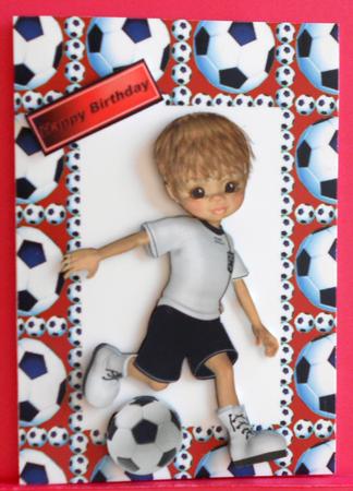 Having a Kick About with a Football in Red by Eunice Roberts