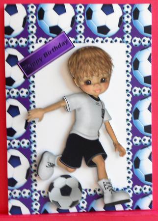 Having a Kick About with a Football in Purple by Eunice Roberts