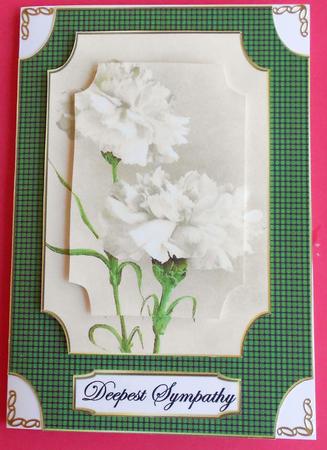 Vintage Condolences Floral Card by Eunice Roberts