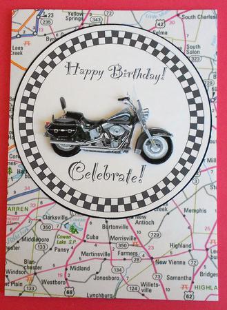 Harley = Monochrome Plate Card by Eunice Roberts