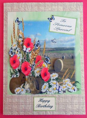 Straw Bales and Rabbits by Eunice Roberts