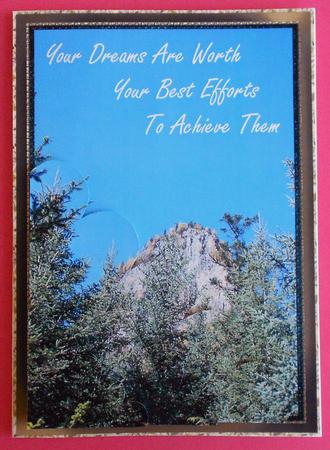 Your Dreams Are Worth Your Efforts Encouragement Card 1 by Eunice Roberts
