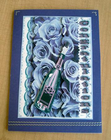 Congratulations Pretty Lilac Roses Side Pyramid Numbers 1-9 by Eunice Roberts