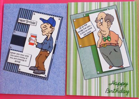 Selection of Four Humourous Toppers for the Men by Eunice Roberts