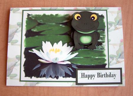 Cute Froggie on a Lily Pad by Eunice Roberts