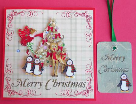 Rudolph and Friends Card and Gift Tag by Eunice Roberts