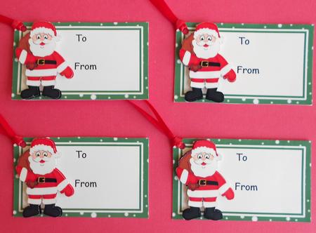 Santa Christmas Gift Tags by Eunice Roberts