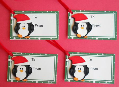 Penguin Christmas Gift Tags by Eunice Roberts
