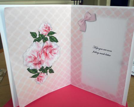 A Delicate Blush Rose Insert by Eunice Roberts