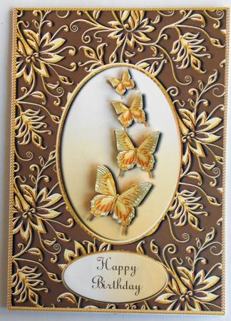 Coffee and Gold Butterflies by Eunice Roberts