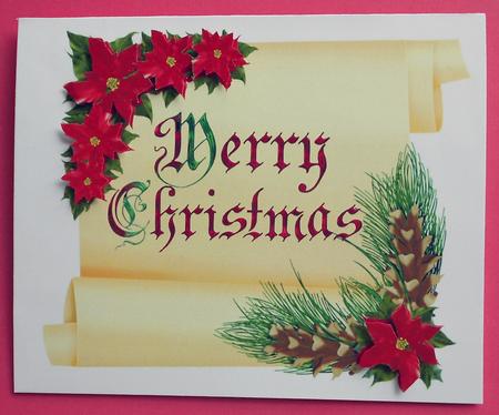 2 Merry Christmas Scroll Toppers by Eunice Roberts