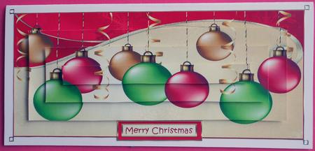 Bauble Garland Dl Red by Eunice Roberts