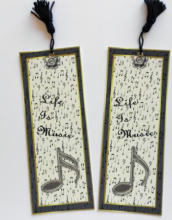 Life is Muscic Male Bookmarks/toppers by Eunice Roberts