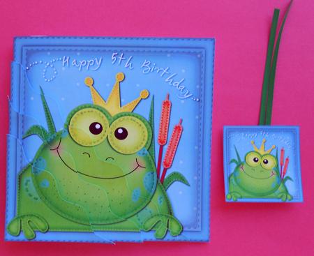 Freddy Frog 5th Birthday Side Stacker Topper by Eunice Roberts