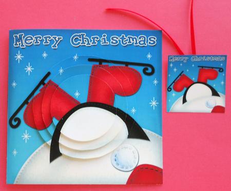 Xmas Ooops Penguin Circle Pyramage Topper by Eunice Roberts