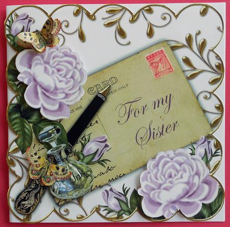 Lilac Roses for My Sister Ink Saver 8in Scallop Step by Step by Eunice Roberts
