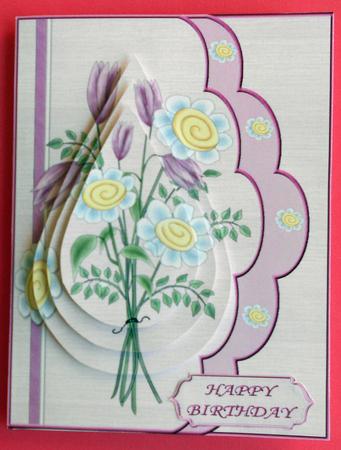 Pastel Flowers Teardrop Pyramid by Eunice Roberts