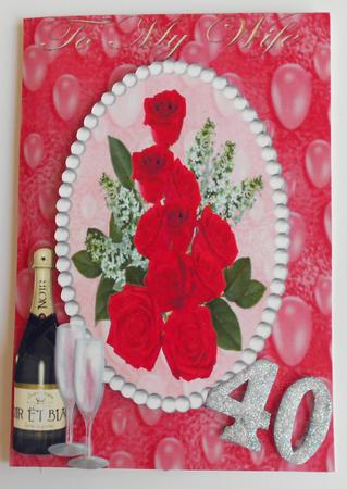 A4 Happy 40th Birthday to My Wife by Eunice Roberts