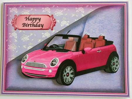 Pink Mini - You Passed or Happy Birthday by Eunice Roberts