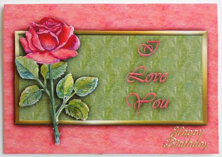 I Love You Card Front by Eunice Roberts