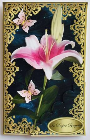 Lily & Two Butterflies Easter/ Sympathy Topper 4 by Eunice Roberts