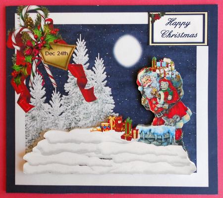 Santa Dropping Presents Down the Chimney by Eunice Roberts