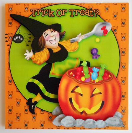 The Witches Cauldron Decoupage by Eunice Roberts