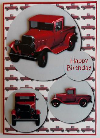 Vintage Red Pickup Truck by Eunice Roberts