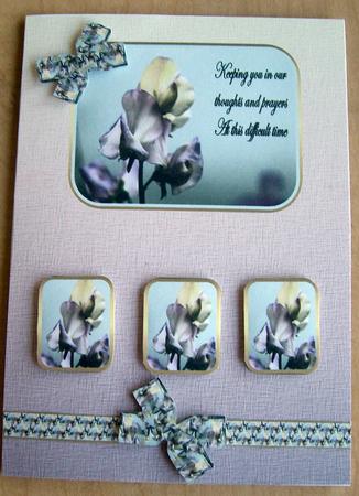 Sweetpeas Sympathy Card by Eunice Roberts