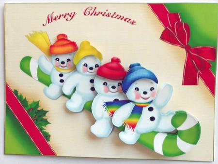 Snowman Candy Cane Ride 1 by Eunice Roberts