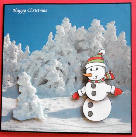 Snow Covered Pine Trees Topper by Eunice Roberts
