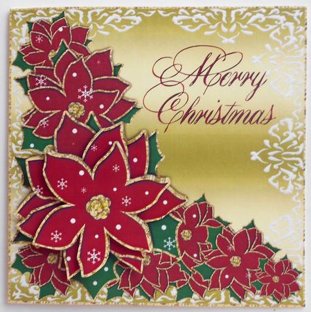 Large Christmas Topper with Poinsettias by Eunice Roberts