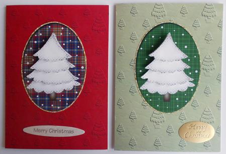 Cute Christmas Tree 4 Oval Toppers Set 1 by Eunice Roberts